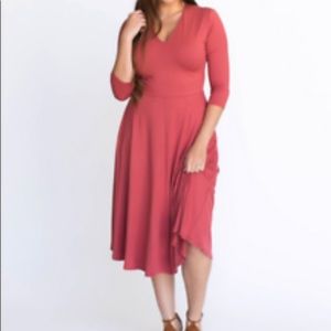Essential Midi Dress  Blush by A&D NWT w/Pockets